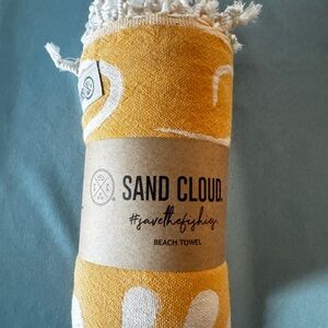New Sand Cloud Lotus Mural Sunflower Beach Towel Organic Turkish Cotton 37"x67"